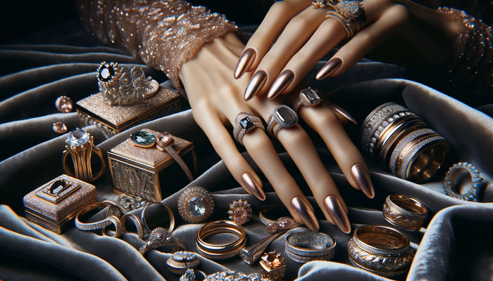 Акрил и металлическая втирка: инновации в салонном маникюре.