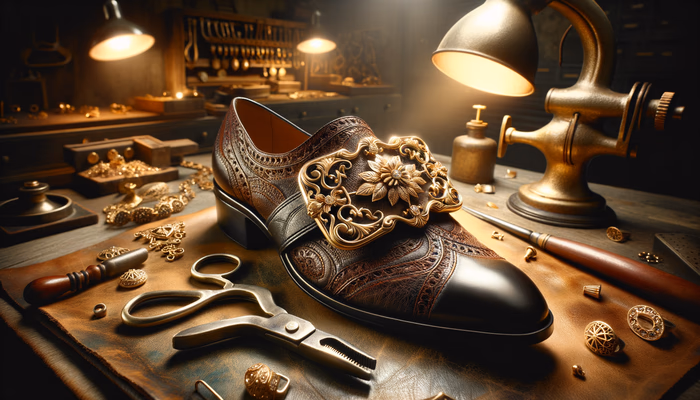 Антикварные пряжки: реставрация винтажной обуви с металлическим декором.