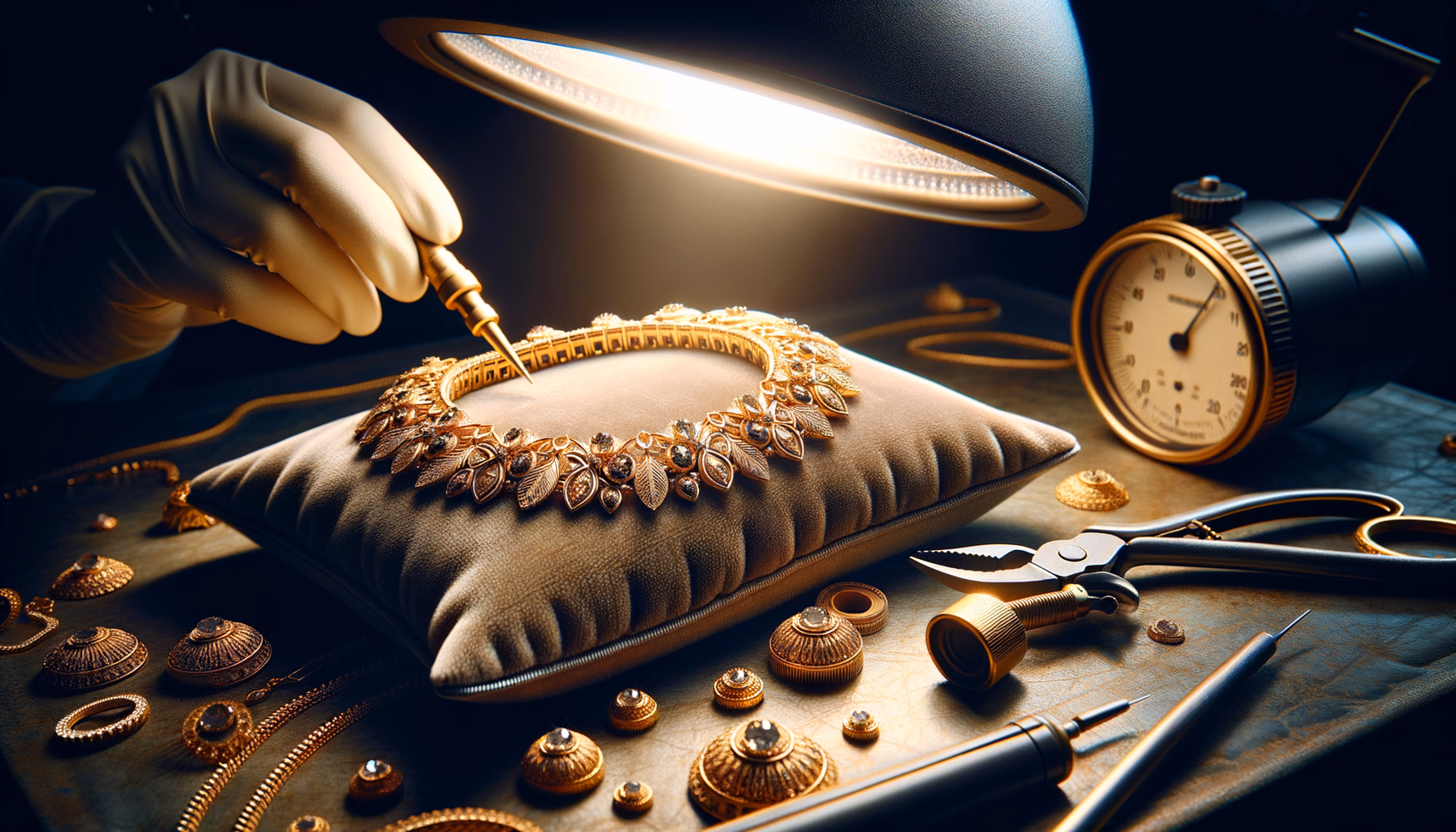 Обработка мест микротрещин на золоте с помощью ювелирных паст